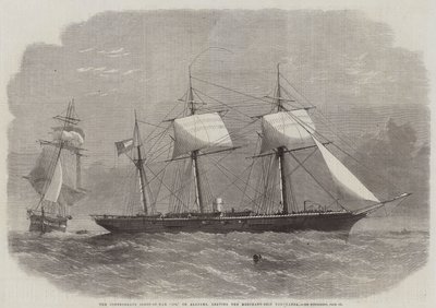 The Confederate Sloop-of-War 290, or Alabama, leaving the Merchant-Ship Tonowanda by Edwin Weedon